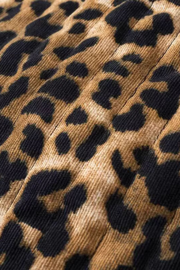 Gloria  Corduroy Leopard Print Vest Online - Image 3