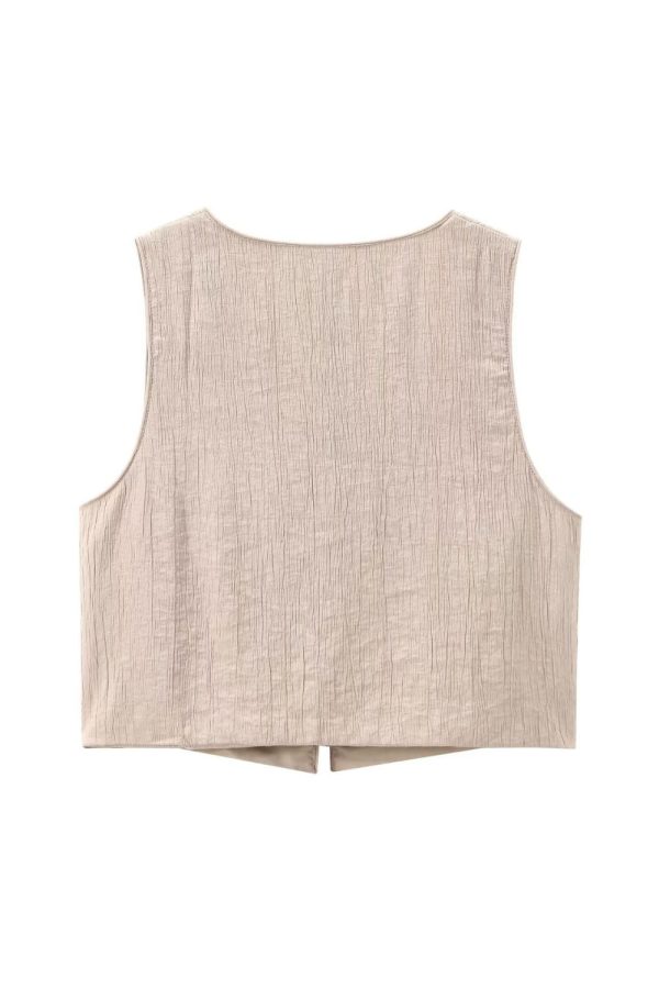 ‘Nora’  V-neck Vest & Midi Dress Suit（Sold Seperately) For Cheap - Image 3