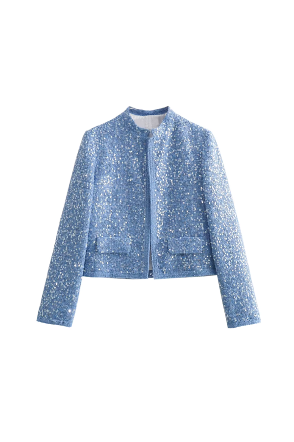 Daisy  Open Front Sequinned Short Jacket Online Hot Sale