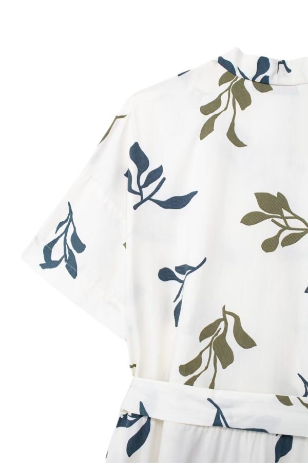 ‘Lily’ Simple Printed V-neck Dress Cheap - Image 5