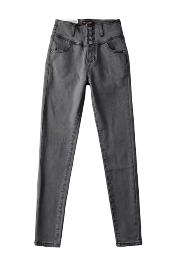 Bella  Slim Fit High-Waist Denim Trousers (4 Colors) Cheap - Image 4