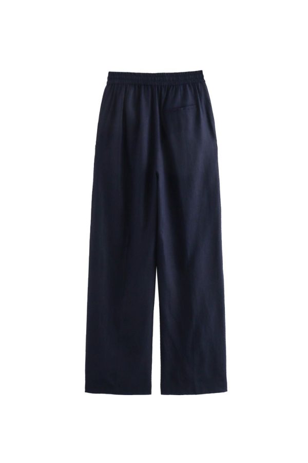‘Lily ‘ Simple Casual Linen Straight Leg Pants（4 Colors） Discount - Image 5