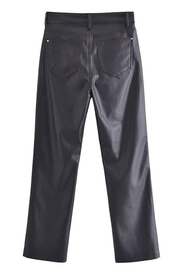 Tina  Faux Leather Wide Leg Pants(3 Colors) For Cheap - Image 4