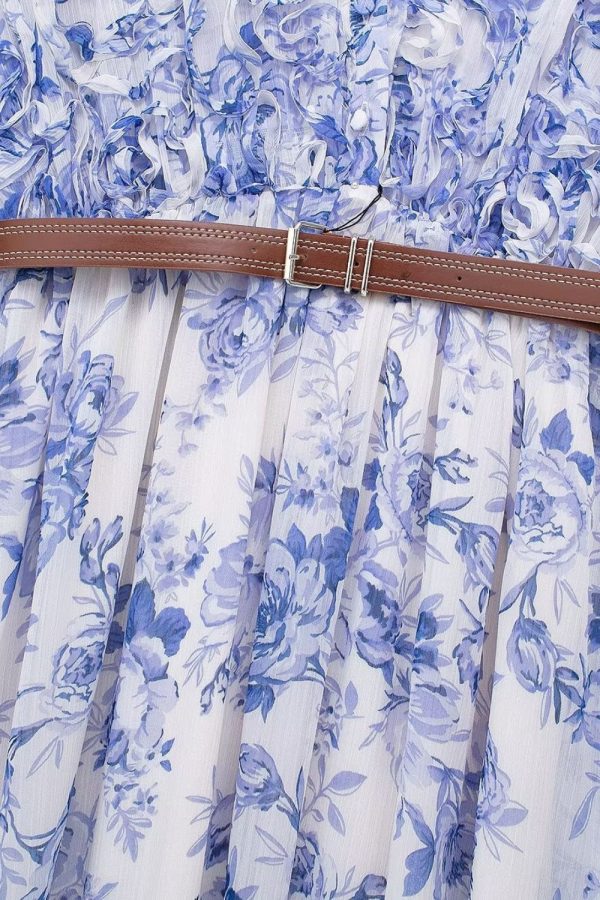 Audrey  Layered Embellished Printed Dress For Cheap - Image 4