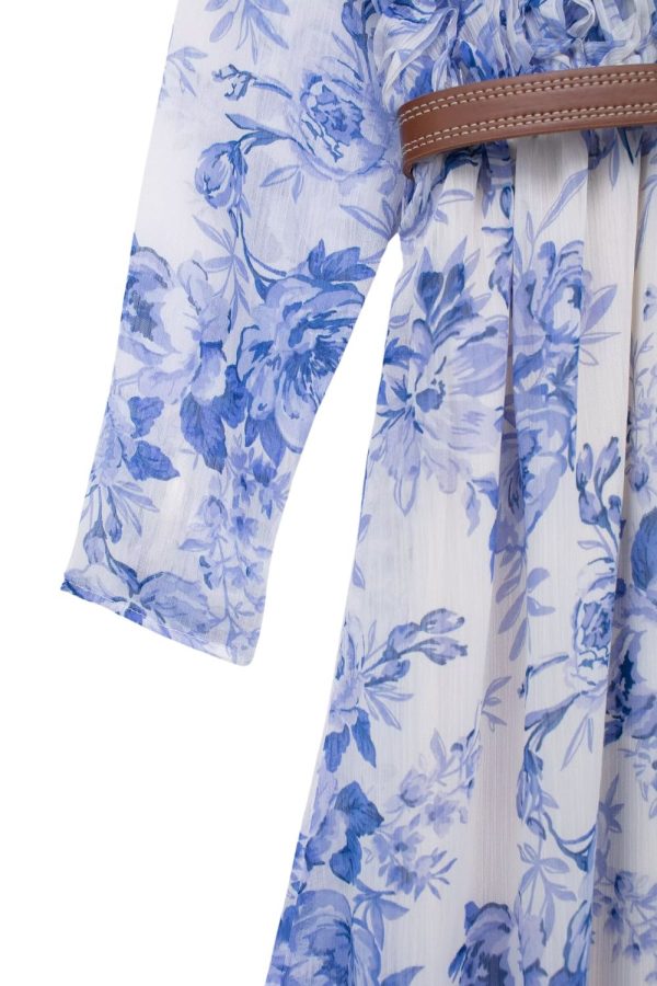 Audrey  Layered Embellished Printed Dress For Cheap - Image 5