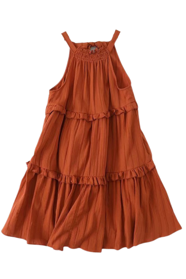 Michelle  Sleeveless Ruffled Tiered Dress Discount