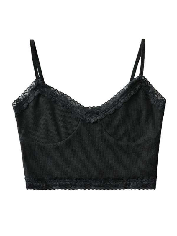 Stephie  Lace-pleated Cropped Top (3 Colors) Hot on Sale - Image 3