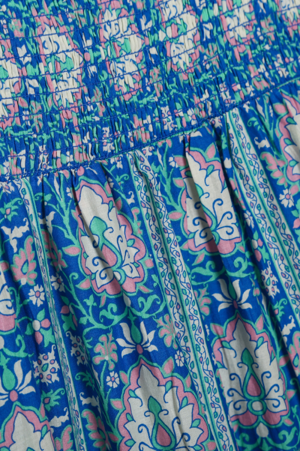 Aria  Smocked Square-Neck Tassel Dress For Sale - Image 5