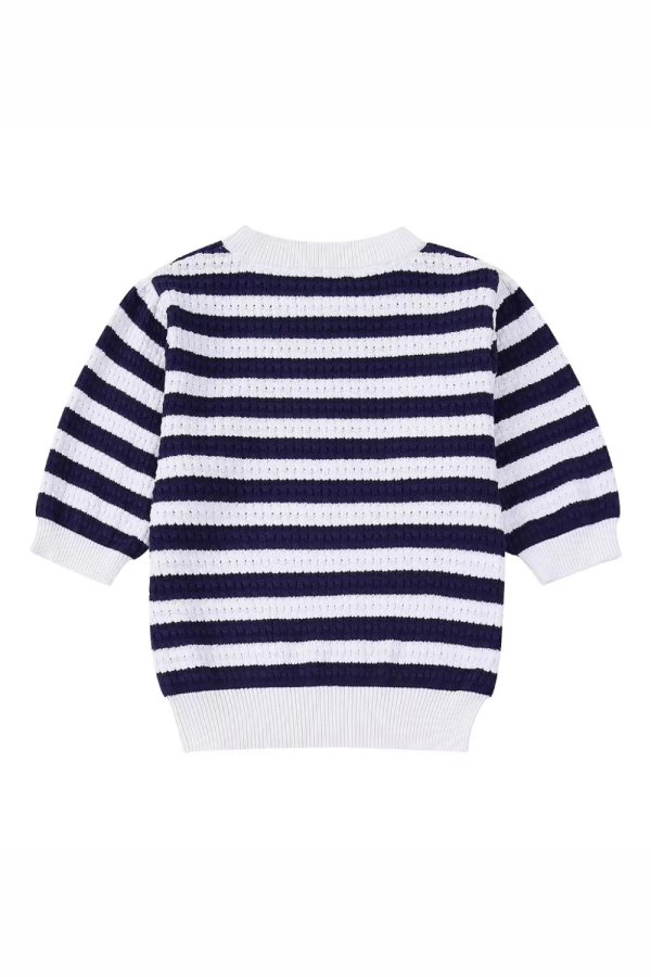 Loren  Stripe Knitted Sweater Top on Sale - Image 2
