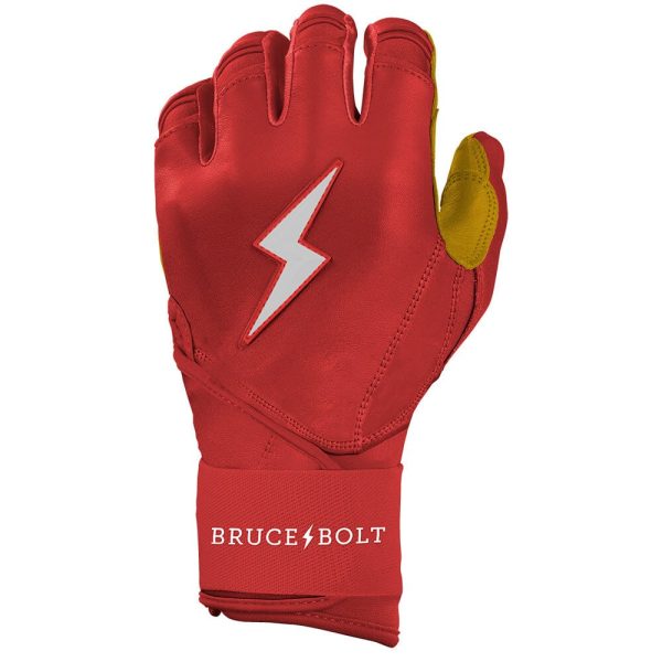 PREMIUM PRO Long Cuff Batting Gloves | RED For Discount - Image 3