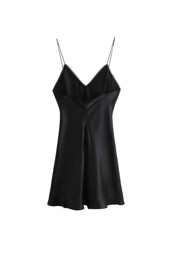 Stella   Satin Texture Lingerie-Style Mini Dress Hot on Sale - Image 5