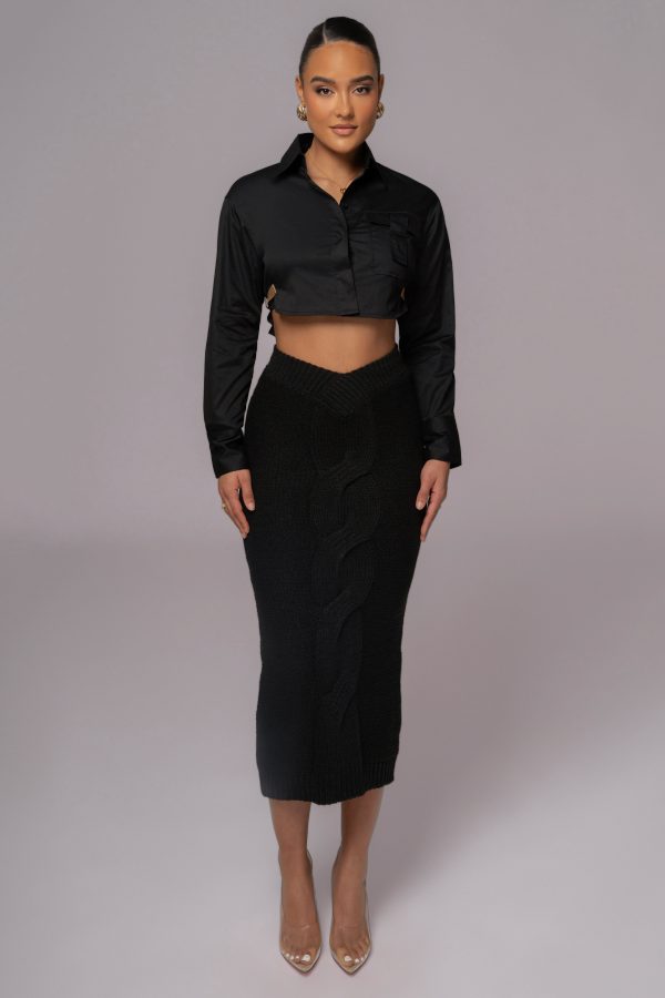 Black Close To You Collared Top Fashion - Image 3
