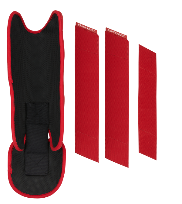 BRUCE BOLT Chrome Series Leg Guard - RED For Sale - Image 5