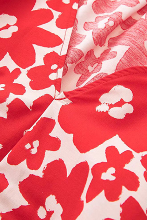 Bryn  Floral V-Neck Loose Dress on Sale - Image 4