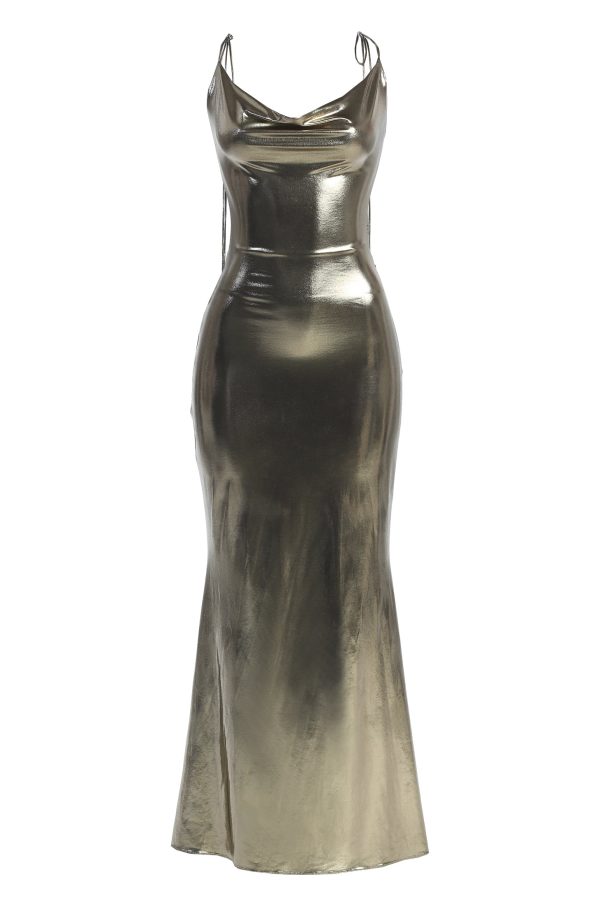 Light Gold Heart of Gold Maxi Dress Online now - Image 3
