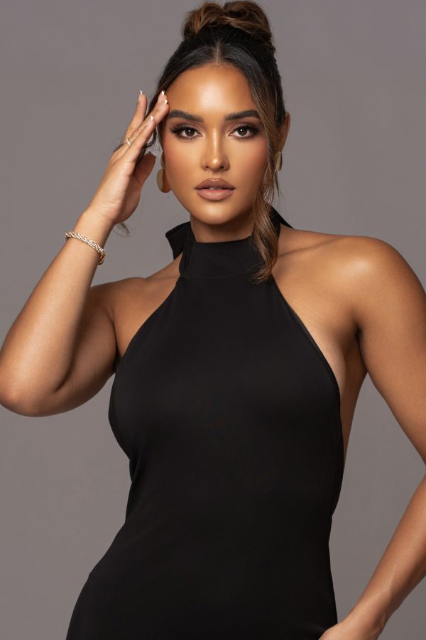 Black Golden Evening Maxi Gown Cheap - Image 4