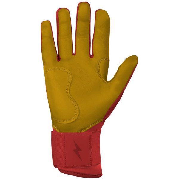 PREMIUM PRO Long Cuff Batting Gloves | RED For Discount - Image 2
