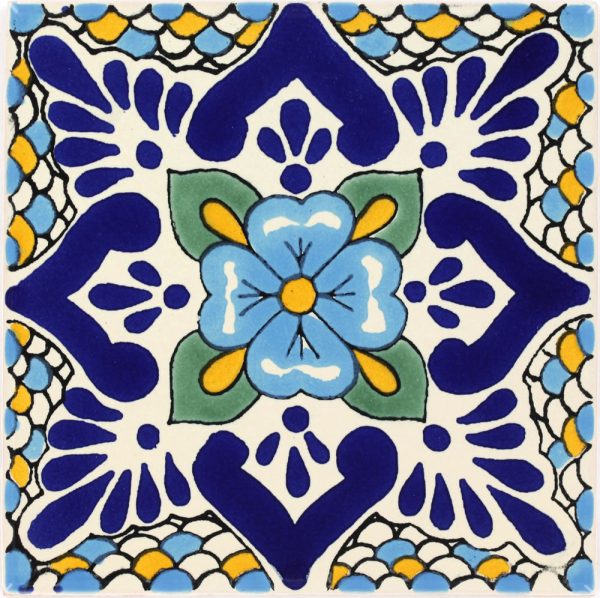 Mexican Talavera Ceramic Decorative Tile: Polanco 2 For Cheap