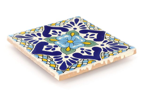 Mexican Talavera Ceramic Decorative Tile: Polanco 2 For Cheap - Image 2