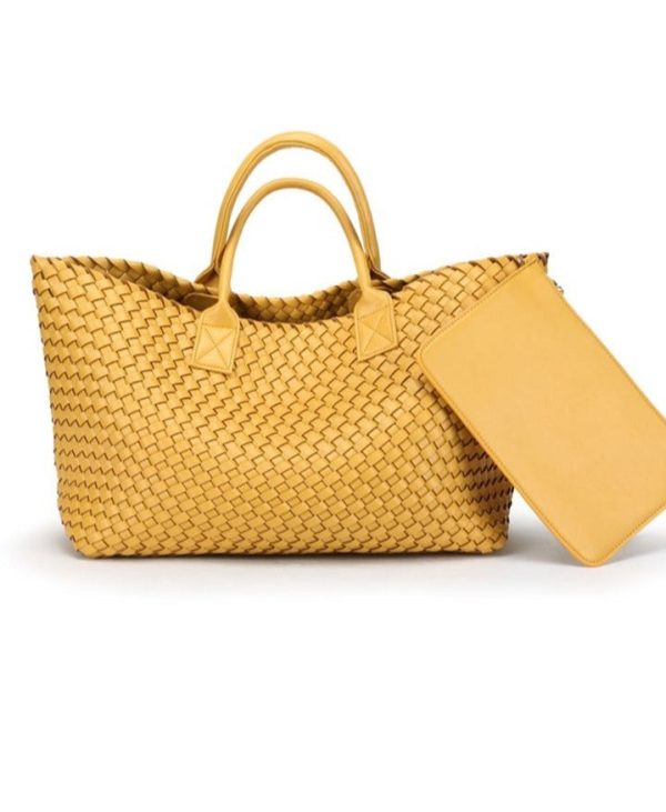 ‘Twiggy’ Woven Faux Leather Tote Bag Online now - Image 3