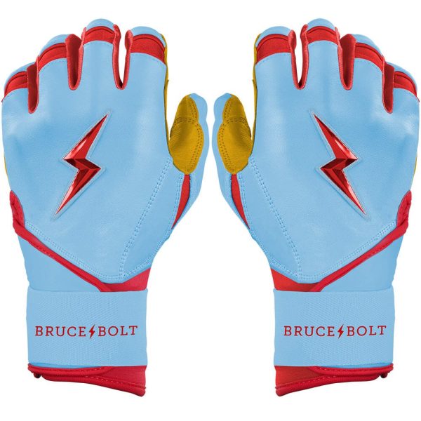 PREMIUM PRO BADER Series Long Cuff Batting Gloves | BABY BLUE For Cheap