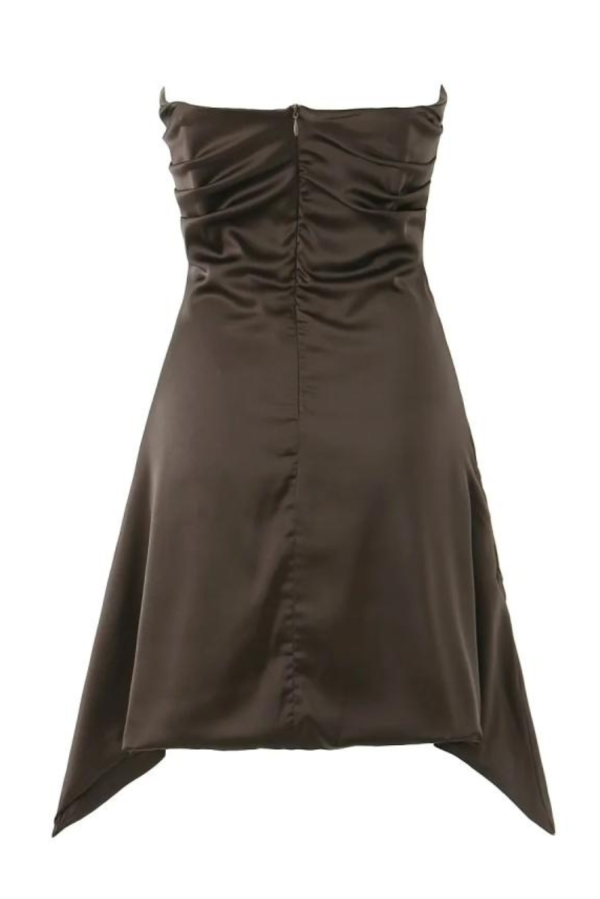 Yolanda  Satin Strapless Dress (2 Colors) For Discount - Image 2