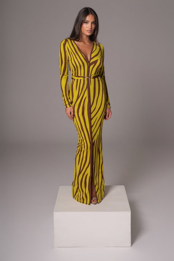 Lime Print Juki Maxi Dress Cheap - Image 4